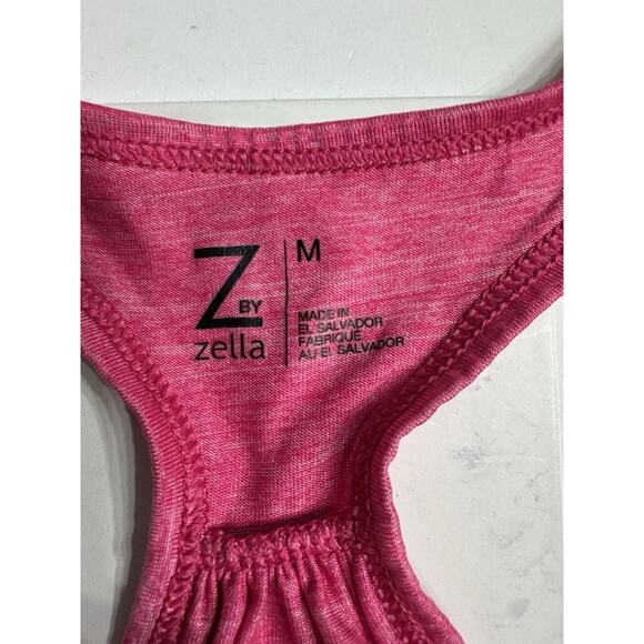 Zella Womens Mesh Athletic Sleeveless Tank Top Racerback Pink Size Medium - Picture 3 of 4